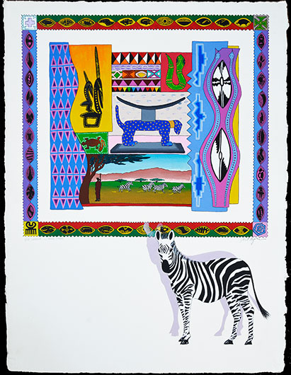 painting with African symbols