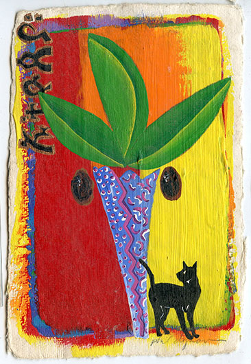 painting with African symbols