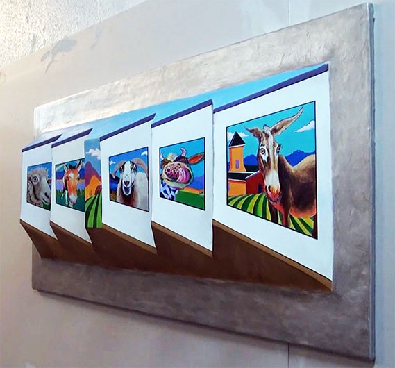 Sculpture viewed from side