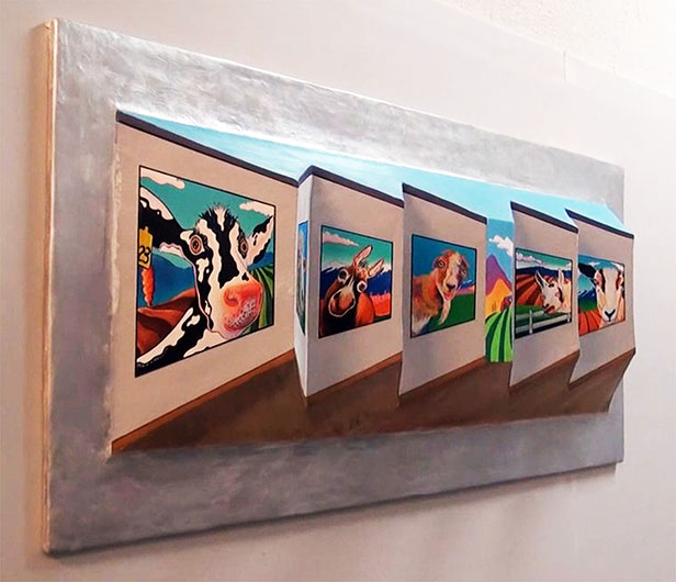 Sculpture viewed from side