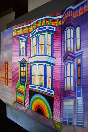 San Francisco sculpture seen from side