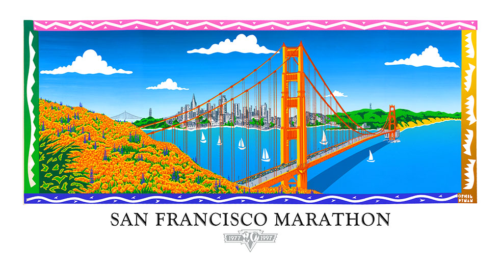 Serigraph by Phil Dynan for San Francisco Marathon 1997
