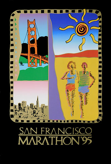 Serigraph by Phil Dynan for San Francisco Marathon 1995