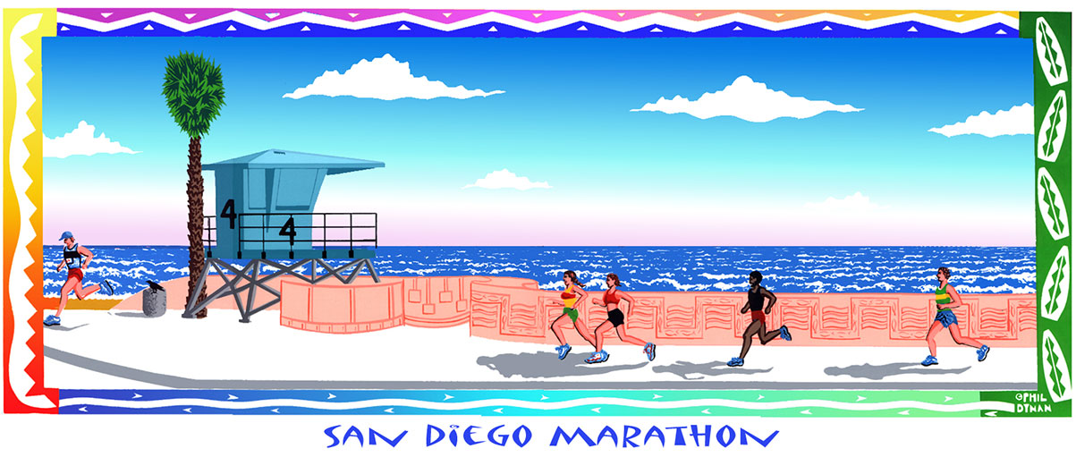 San Diego Marathon Poster 